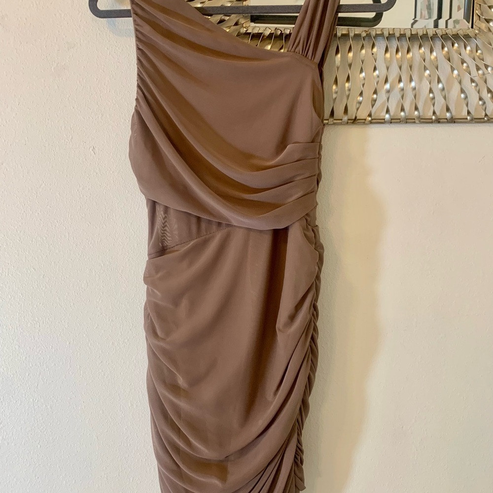 Cider Mesh Asymmetrical Dress- Size Medium